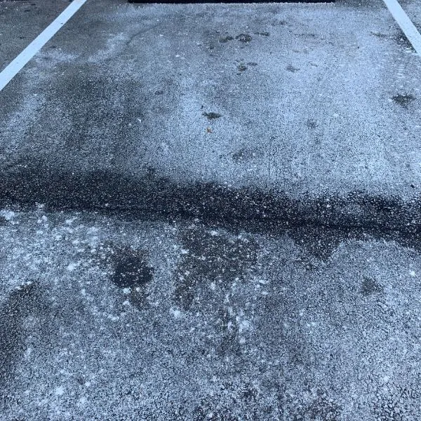 parking lot cleared of snow